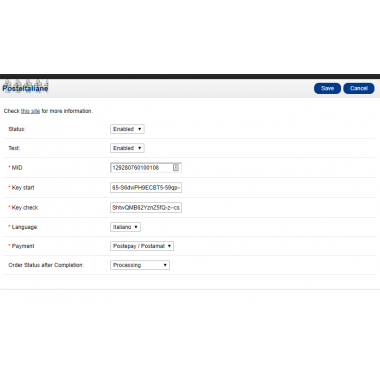 Modulo pagamento Poste Italiane e PostePay per OpenCart 1.5.x e OpenCart 3.x - Carta di Credito - Poste